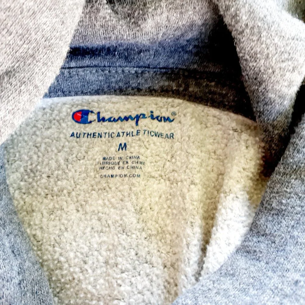 Champion Boys Hoodie Gray Pullover Sweatshirt Medium